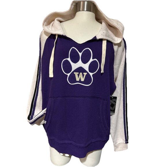 NEW Washington Huskies Colosseum Athletics Purple Hoodie Sweatshirt Women's M - Picture 1 of 11